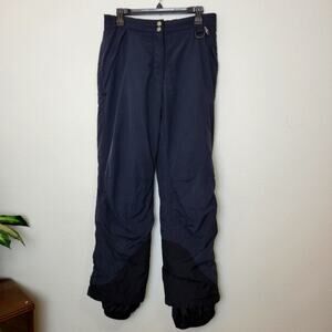 L.L.BEAN Black Insulated Snow Ski Pants With Gaiters Zip Pockets Size Small